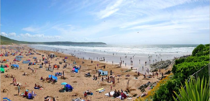 Activities in North Devon for kids: award-winning Woolacombe Beach
