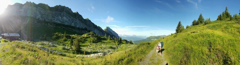 Hiking from Morzine in the French Alps to Refuge de Bostan (Samoëns) with kids