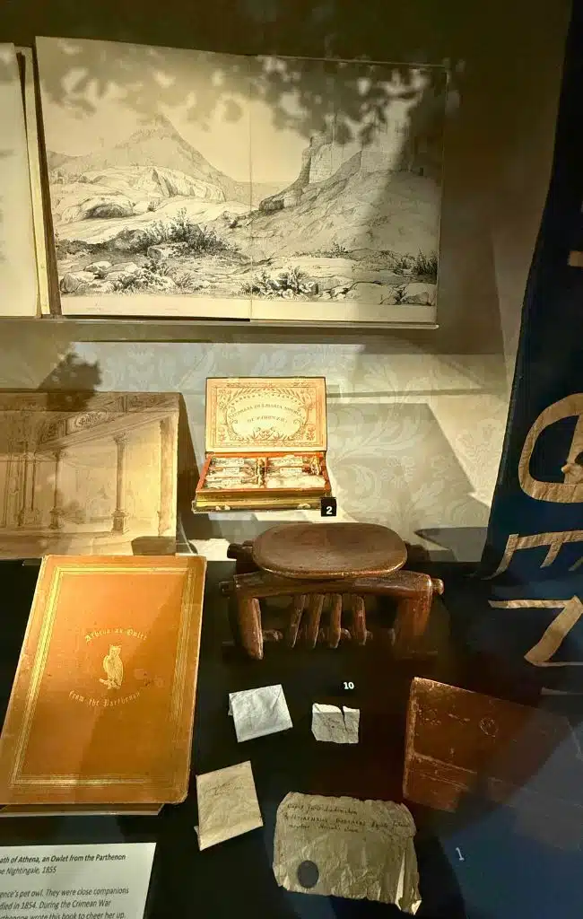 Items from Florence's travels on display at The Florence Nightingale Museum, London