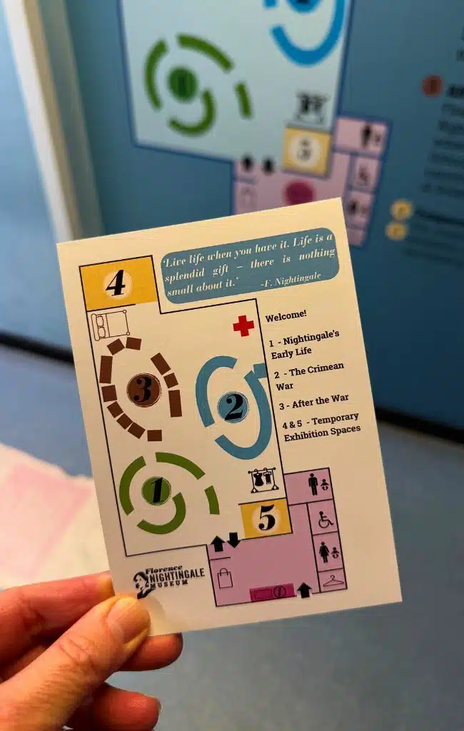 a map of the The Florence Nightingale Museum, London