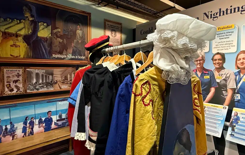 Dressing up clothes for kids at The Florence Nightingale Museum, London
