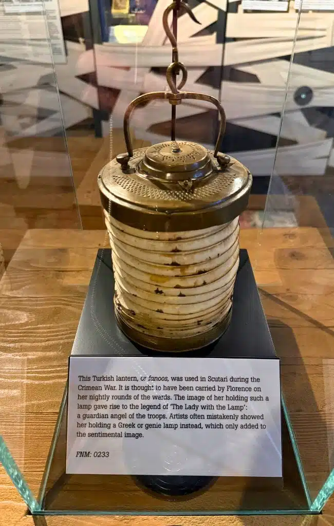 The Turkish lantern that Florence Nightingale used in the Crimea war at The Florence Nightingale Museum, London