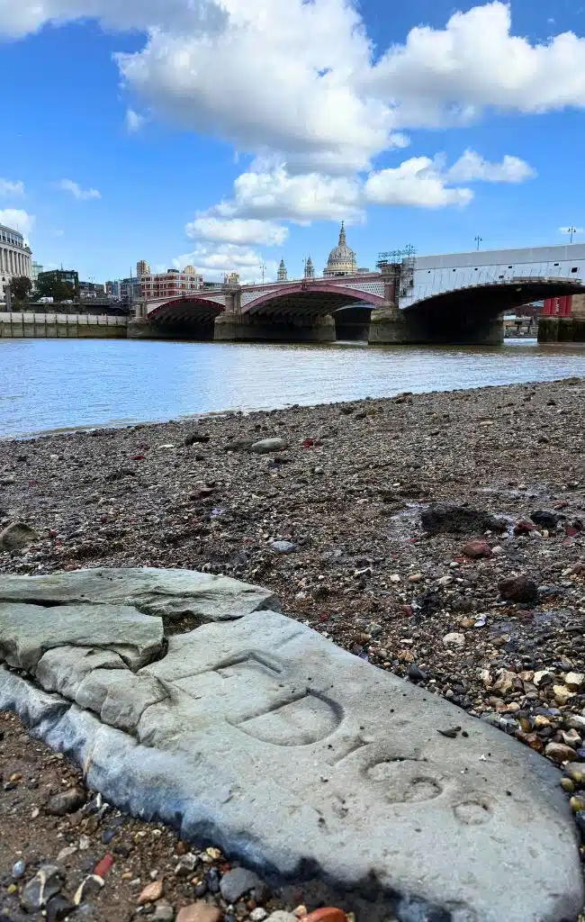 Medieval graffiti found mudlarking in London