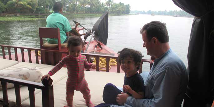 Cruising the backwaters in Kerala